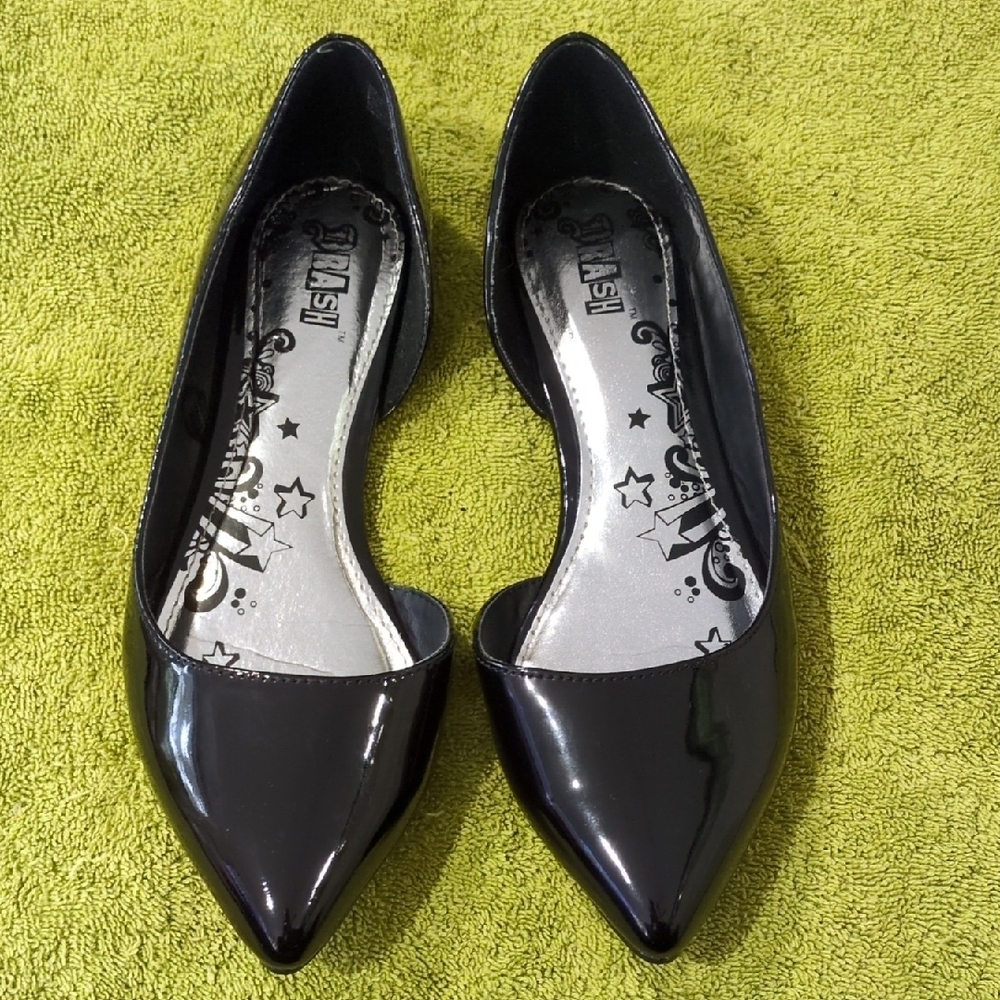 Brash Glossy Black Women's Flats